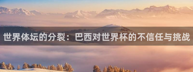 欧洲区世界杯预选赛：世界体坛的分裂：巴西对世界杯的不信任与挑战